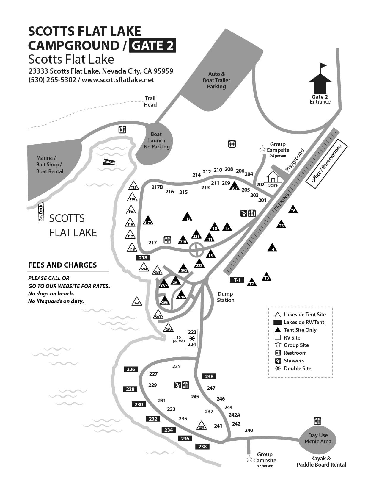 Scotts Flat Lake Map Scotts Flat Lake Campground Maps | NID Recreation